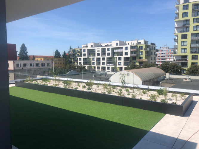 Vyvýšené záhony s bohatou výsadbou