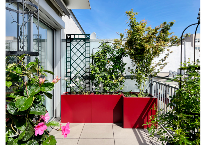 Venkovní truhlíky pro moderní terasu